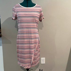 Faux Wrap Tee Shirt Dress